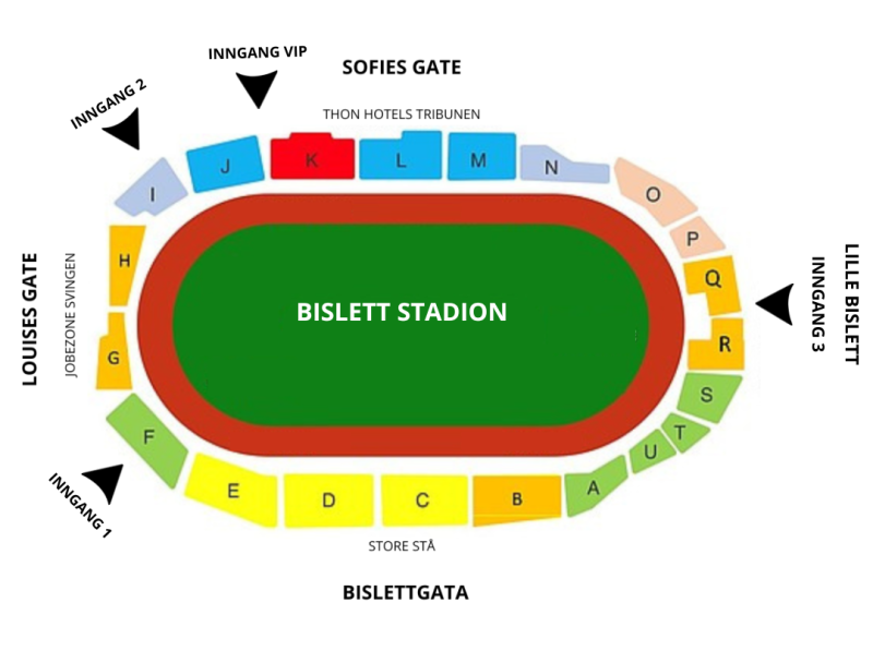 STADION KART: Bislett Stadion