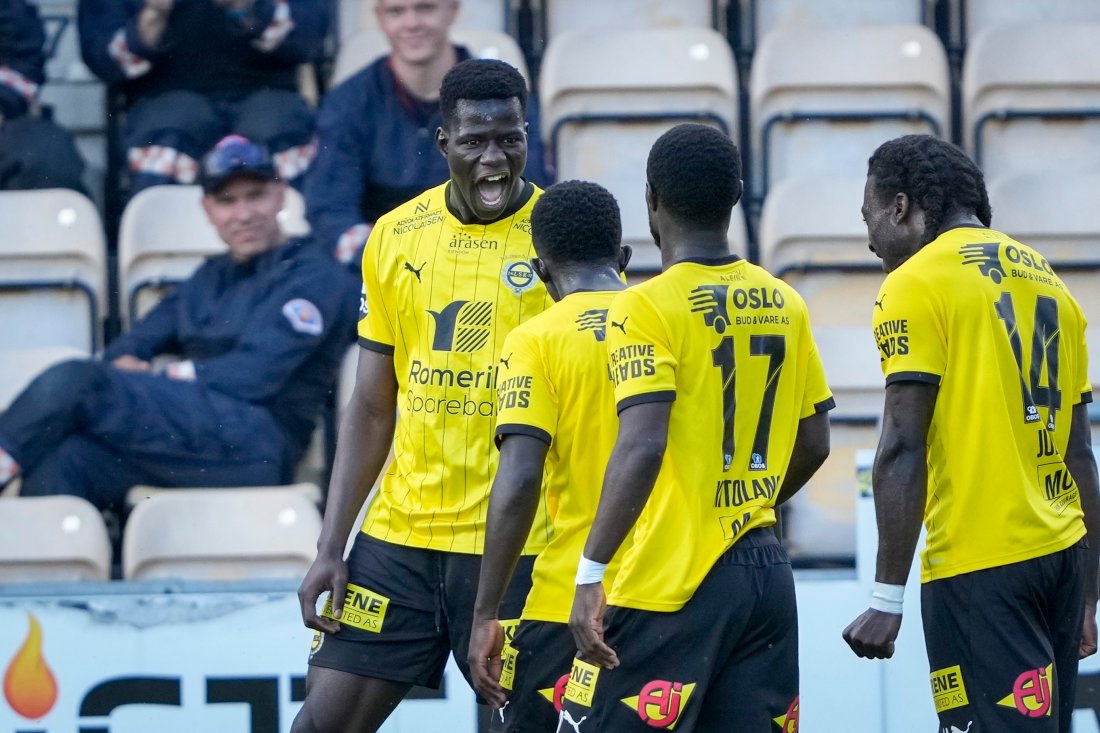 PUNKTERTE: Moctar Diop scoret noen minutter før full tid og fastsatte resultatet til 2-0.