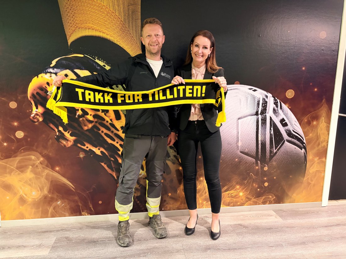 Haakon Huser i Huser Entreprenør og Kari Herredsvela i LSK