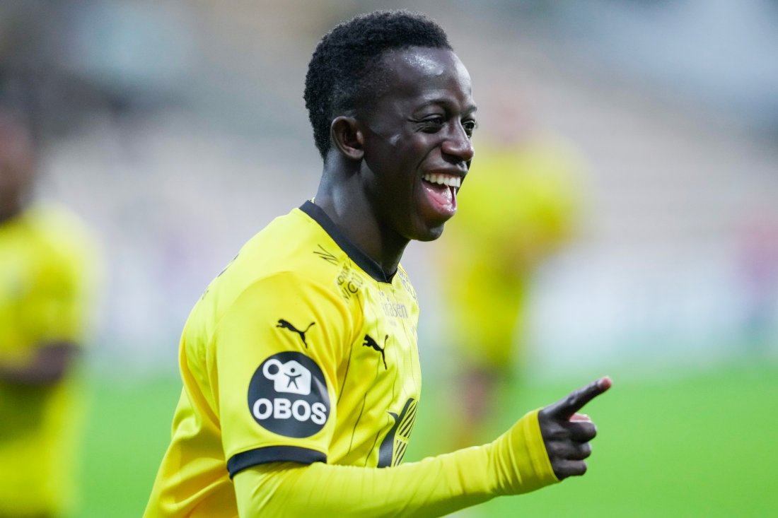 MATCHVINNER: Salieu Drammeh kom inn fra benken i det 57. minutt. Ti minutter senere økte han til 2-1 mot Ranheim.