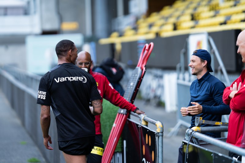 GOD STEMNING: Fredrik Gulbrandsen og Ruben Gabrielsen stortrivdes med gamle kjente på Åråsen.