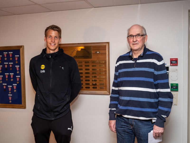 STORSCORERE: Thomas Lehne Olsen møtte Tom Lund i forbindelse med legendens 70-årsdag i fjor.